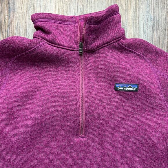 Patagonia Women's Better Sweater Magenta Purple Size Medium Quarter Zip - Picture 3 of 6